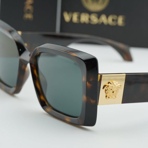 Versace VE4467U 108/87 Square Sunglasses - Havana/Grey main image 7